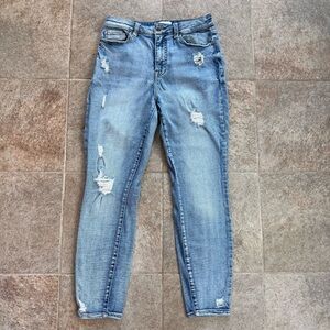 Pistola High Rise Slim Distressed Light Wash Jeans Size 30